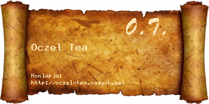 Oczel Tea névjegykártya